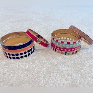 Kate Spade Gold bangles- sets of 4 & 5